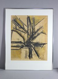 Vintage Abstract Expressionist Composition, Signed And Dated 1956