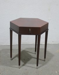 Vintage Bolier And Company Mahogany Hexagonal Side Table