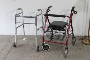 Two Lightweight Folding Walkers