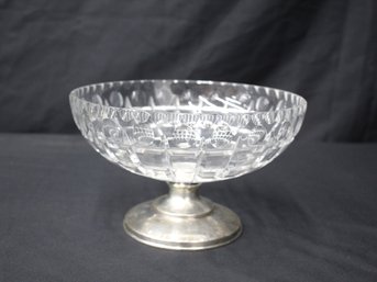 Hawkes Cut Crystal & Sterling Silver Footed Compote