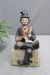 Painted Porcelain Melody In Motion Clown Musical Figurine