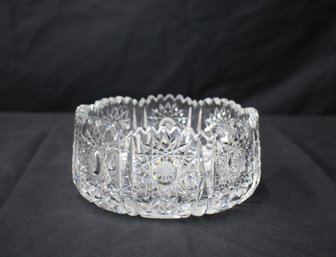 Vintage Queen Lace Starburst Cut Glass  Bowl
