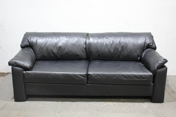 Black Leather Sleeper Sofa