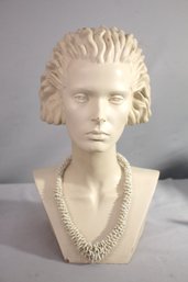 Mini Cream Colored Beads Stranded And Woven Necklace