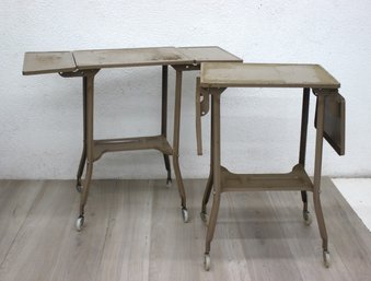 Pair Of  Mid-Century Typewriter  Metal Tables