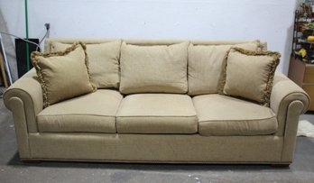 Thomasville Rolled Arm Sofa With Nailhead Trim