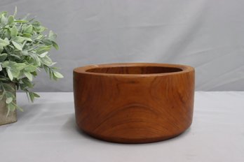Mid-Century Modern Style Turned Wooden Bowl
