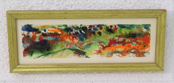 Exquisitely Small Framed Original Watercolor  Impressionism