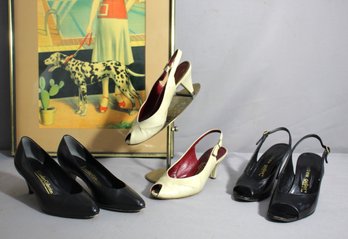 Lot Of Vintage Womens Heels - Comfort Collection, Picone, And Andrew Geller - Size 6