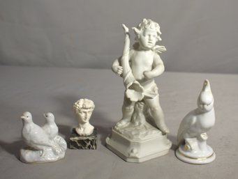 Group Lot Of Vintage White Porcelain Figurines