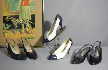 3 Pair Of Vintage Bally Womens Heels - Size 6