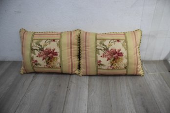 Pair Of Decorative Floral Pillows