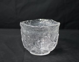 1980s Modern Fine Scandinavian Art Glass Bowl Kosta Boda RHAPSODY