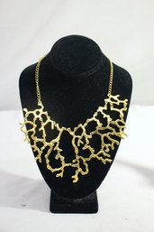Golden Mystical Web Chest Plate Necklace