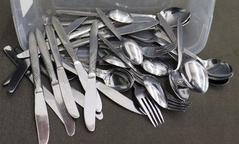3 Of 5: Group Lot Of Stainless Steel Flatware