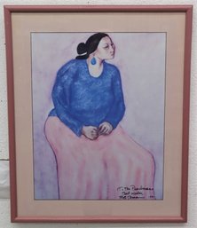 RC Gorman Artist-signed 'Young Navajo Mother' Framed Poster Print