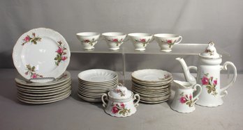 Partial Dinnerware Set With Floral Design - Made In Japan