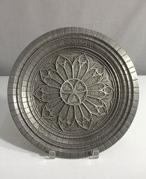 Commemorative Pewter Wall Plate