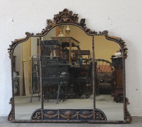 Baroque Style Mirror With Detailed Ornamentation