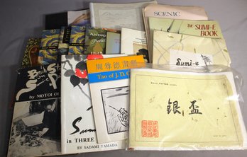 Collection Of Eastern Art And Culture Books, Guides, And Supplies