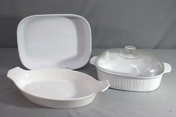 Three Vintage Casserole  Serving Dishes