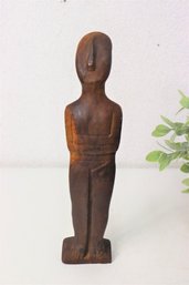 Wood Carving Reproduction Of Classical Antiquity Cycladic Period Figure