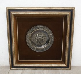 Framed Peruvian Decorative Plate