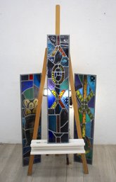 Group D - 3 Leaded Stained Glass Panels