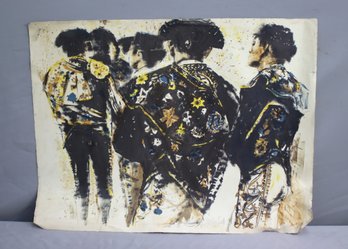 Unframed Moshe Gat - Matadors - Original Hand Signed  Lithograph