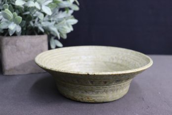 Hand-thrown Stoneware Low Bowl, Signe SHEERA On Bottom