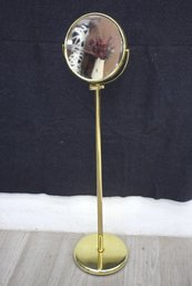 Polished Brass Adjustable Floor Mirror