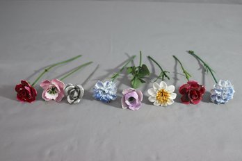 Group Lot Of Porcelain Flowers