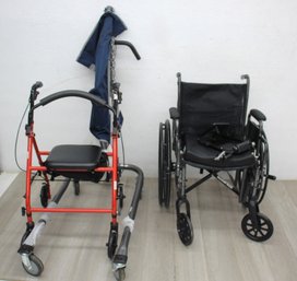 Medical Mobility Equipment Lot: Walker, Wheelchair, And Patient Lift'