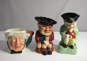 Collection Of Three Character Toby Jugs