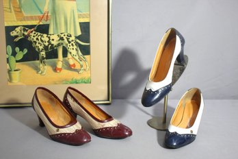 Two Pairs Of Vintage Etienne Aigner Shoes - Size 6M