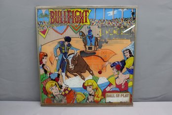 Vintage Bally Pinball Machine Backglass  - Bullfight 1965
