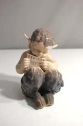 Royal Copenhagen Figurine, Faun With A Pan Flute