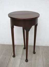 Queen Anne Style Cherry Demilune Gate Leg Occasional Table