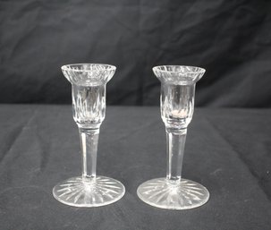 Vintage Pair Waterford Lead Crystal Candlesticks