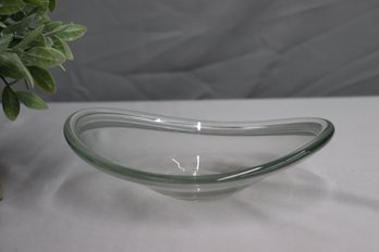Flared Form Art Glass Bowl By Per Lutken For Holmegaard, Signed Bottom:  19 PL 53 Holmegaard