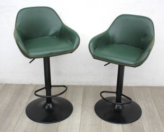 Modern Leatherette Gas Lift Adjustable Swivel Bar Stool-36'h X 20'w