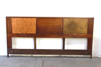 Mid Century Modern Headboard Bed Frame Walnut Storage King Brown Saltman Keal
