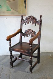 Grand Rapids Bookcase And Chair Co Early 20th Century Oak Gothic Revival Armchair