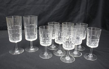 Set Of 10 Crystal Glassware