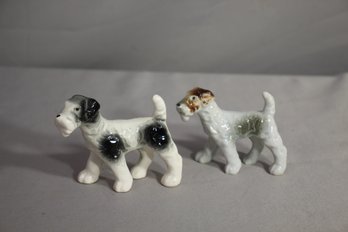 Two Vintage Japanese Porcelain Dog Figurines