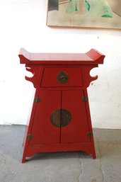 Small Ming Style Orange-Red Credenza