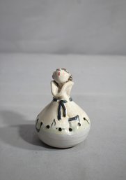 Handcrafted Porcelain Musician Figurine With Signature Stamp