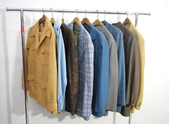 Rack B--Group Lot Of Vintage Men's Blazers And Jackets Size 42