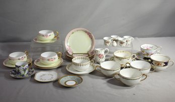 Assortment Of Coffee/Tea Cups Ans Saucers Including Limoges And Richard Ginori
