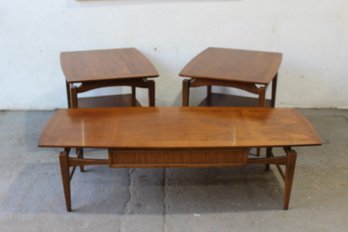 Lane Esteem Mid-Century Coffee Table Set With Floating Tops